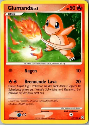 Pokémon-Karte Glumanda 82/132 Rätselhafte Wunder