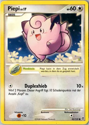 Pokémon-Karte Piepi 83/132 Rätselhafte Wunder