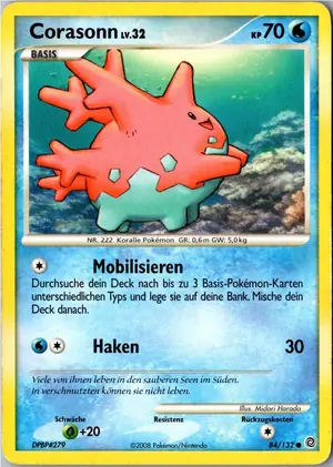 Pokémon-Karte Corasonn 84/132 Rätselhafte Wunder