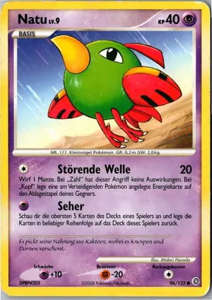 Pokémon-Karte Natu 96/132 Rätselhafte Wunder
