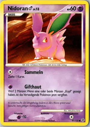 Pokémon-Karte Nidoran 97/132 Rätselhafte Wunder
