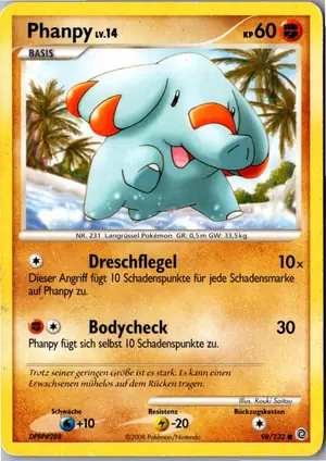 Pokémon-Karte Phanpy 98/132 Rätselhafte Wunder