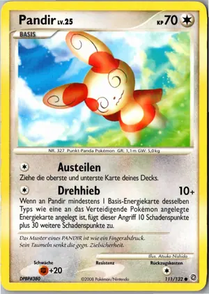 Pokémon-Karte Pandir 111/132 Rätselhafte Wunder