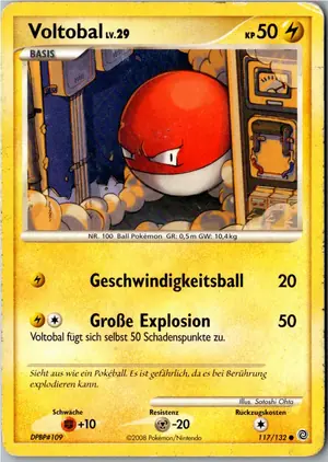 Pokémon-Karte Voltobal 117/132 Rätselhafte Wunder