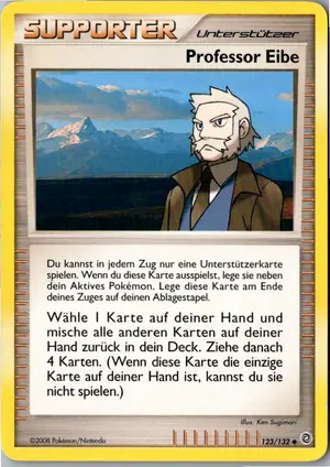 Pokémon-Karte Professor Eibe 123/132 Rätselhafte Wunder