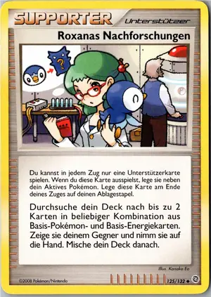 Pokémon-Karte Roxanas Nachforschungen 125/132 Rätselhafte Wunder