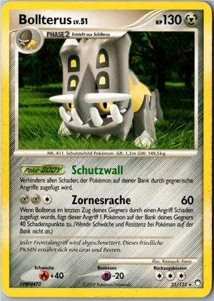 Pokémon-Karte Bollterus 21/123 Geheimnisvolle Schätze