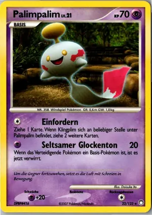 Pokémon-Karte Palimpalim 22/123 Geheimnisvolle Schätze