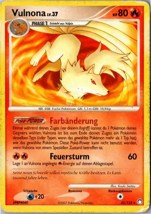 Pokémon-Karte Vulnona 32/123 Geheimnisvolle Schätze