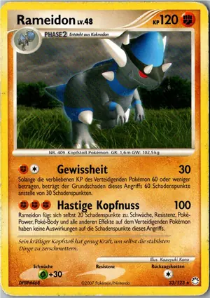 Pokémon-Karte Rameidon 33/123 Geheimnisvolle Schätze