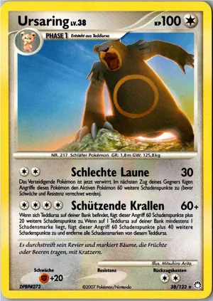 Pokémon-Karte Ursaring 38/123 Geheimnisvolle Schätze