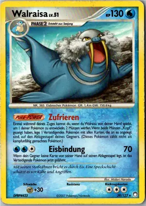 Pokémon-Karte Walraisa 39/123 Geheimnisvolle Schätze