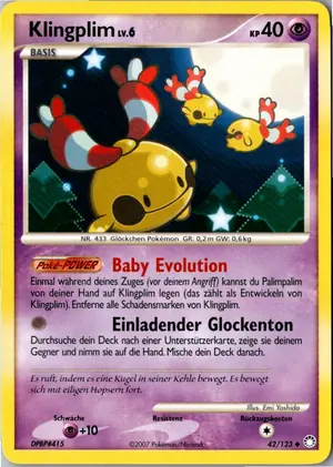 Pokémon-Karte Klingplim 42/123 Geheimnisvolle Schätze