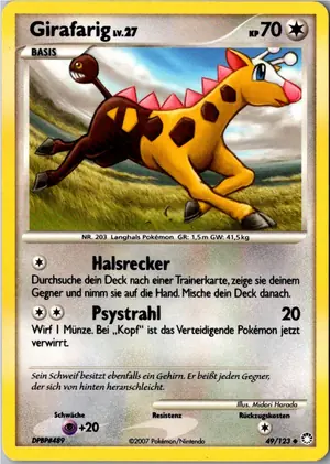 Pokémon-Karte Girafarig 49/123 Geheimnisvolle Schätze