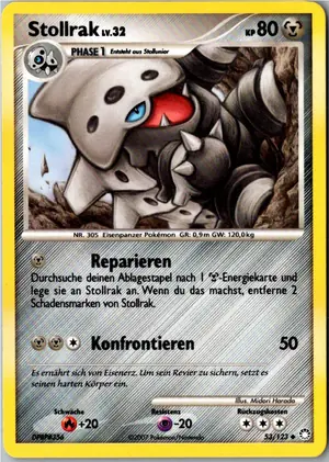 Pokémon-Karte Stollrak 53/123 Geheimnisvolle Schätze