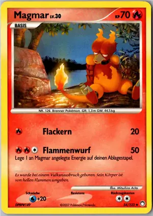 Pokémon-Karte Magmar 54/123 Geheimnisvolle Schätze