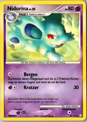 Pokémon-Karte Nidorina 56/123 Geheimnisvolle Schätze