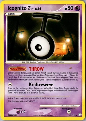 Pokémon-Karte Icognito T 67/123 Geheimnisvolle Schätze