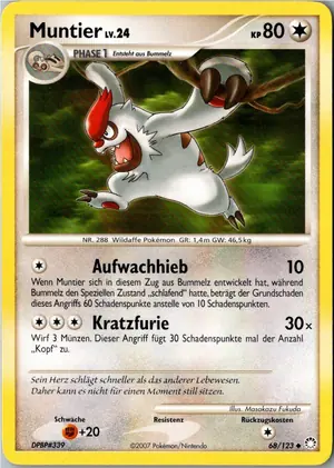 Pokémon-Karte Muntier 68/123 Geheimnisvolle Schätze