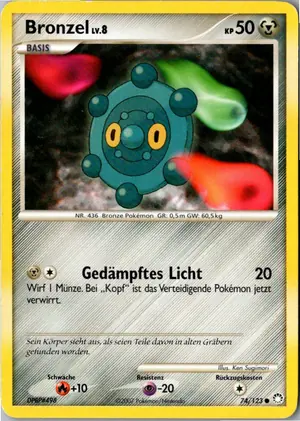 Pokémon-Karte Bronzel 74/123 Geheimnisvolle Schätze
