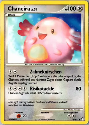 Pokémon-Karte Chaneira 76/123 Geheimnisvolle Schätze