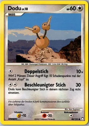 Pokémon-Karte Dodu 80/123 Geheimnisvolle Schätze