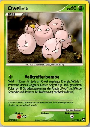 Pokémon-Karte Owei 82/123 Geheimnisvolle Schätze