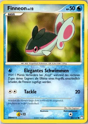 Pokémon-Karte Finneon 83/123 Geheimnisvolle Schätze