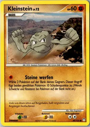 Pokémon-Karte Kleinstein 84/123 Geheimnisvolle Schätze