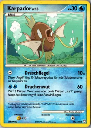 Pokémon-Karte Karpador 89/123 Geheimnisvolle Schätze