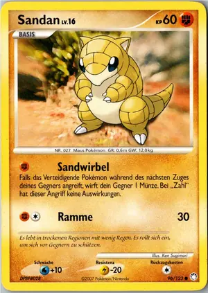 Pokémon-Karte Sandan 96/123 Geheimnisvolle Schätze