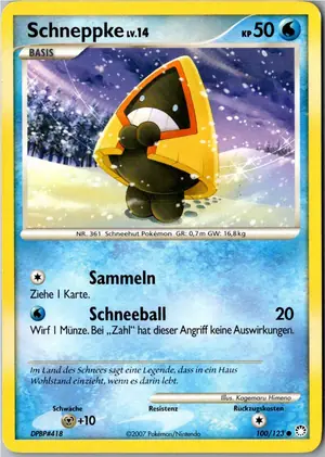 Pokémon-Karte Schneppke 100/123 Geheimnisvolle Schätze