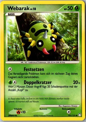Pokémon-Karte Webarak 103/123 Geheimnisvolle Schätze