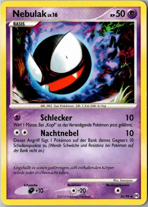 Pokémon-Karte Nebulak 36/99 Arceus