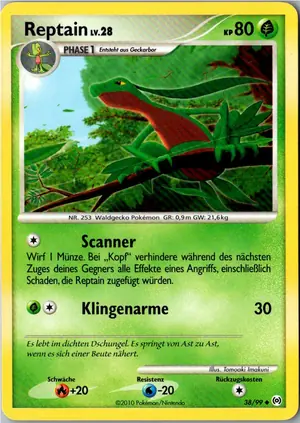 Pokémon-Karte Reptain 38/99 Arceus