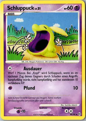 Pokémon-Karte Schluppuck 40/99 Arceus