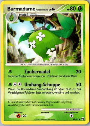 Pokémon-Karte Burmadame Pflanzenumhang 49/99 Arceus