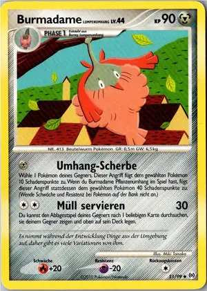 Pokémon-Karte Burmadame Lumpenumhang 51/99 Arceus
