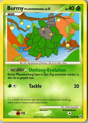 Pokémon-Karte Burmy Pflanzenumhang 56/99 Arceus