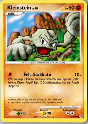 Pokémon-Karte Kleinstein 65/99 Arceus