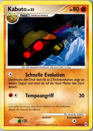 Pokémon-Karte Kabuto 67/99 Arceus