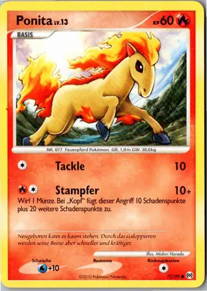 Pokémon-Karte Ponita 72/99 Arceus