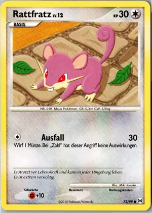Pokémon-Karte Rattfratz 73/99 Arceus