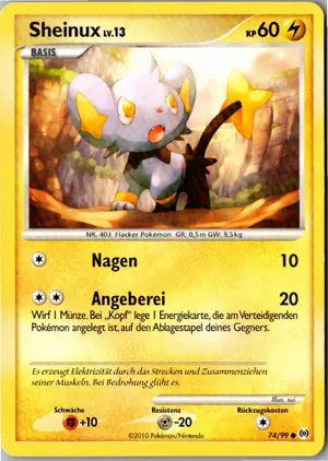 Pokémon-Karte Sheinux 74/99 Arceus