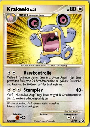Pokémon-Karte Krakeelo 44/106 Epische Begegnungen
