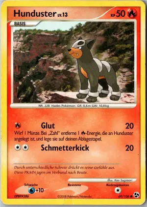 Pokémon-Karte Hunduster 69/106 Epische Begegnungen