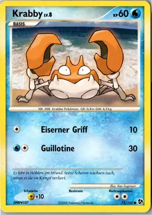 Pokémon-Karte Krabby 75/106 Epische Begegnungen