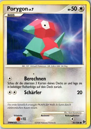 Pokémon-Karte Porygon 81/106 Epische Begegnungen