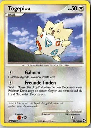 Pokémon-Karte Togepi 88/106 Epische Begegnungen