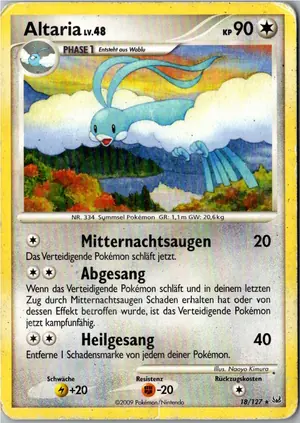 Pokémon-Karte Altaria 18/127 Platin